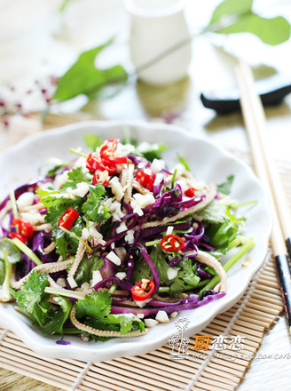 Purple Cabbage Mixed with Tofu Shreds recipe