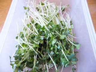 Radish Sprouts Mixed with Silver Needle Mushroom recipe