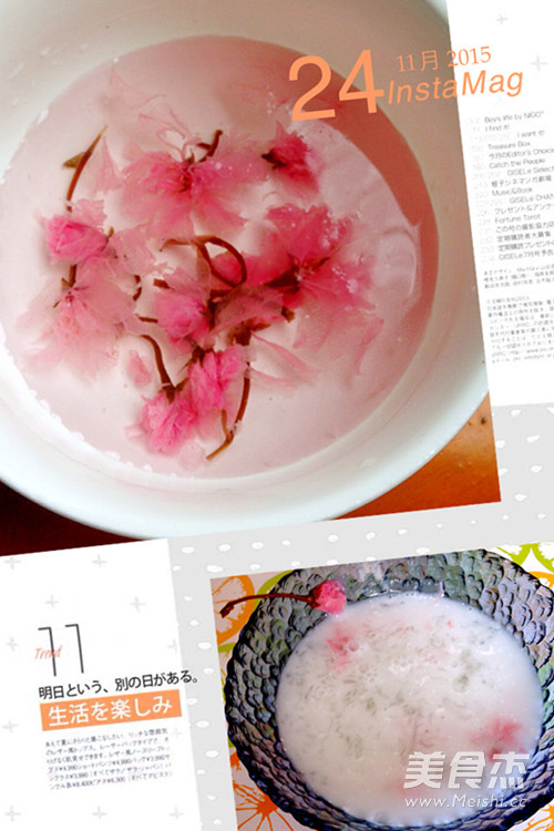 Sakura Coconut Milk Bird's Nest recipe