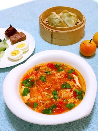 Tomato Egg Flower Tremella Soup recipe