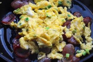 Fried Sausage with Egg recipe