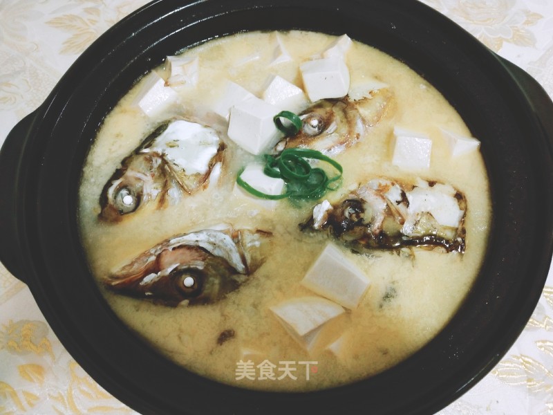 Salted Duck Fish Head Tofu Soup recipe