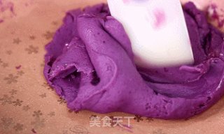 Net Red Purple Potato Brushed Fairy Bean Cake, Delicious to Fly! recipe