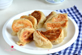 Fried Dumplings with Zucchini Steak and Fork recipe