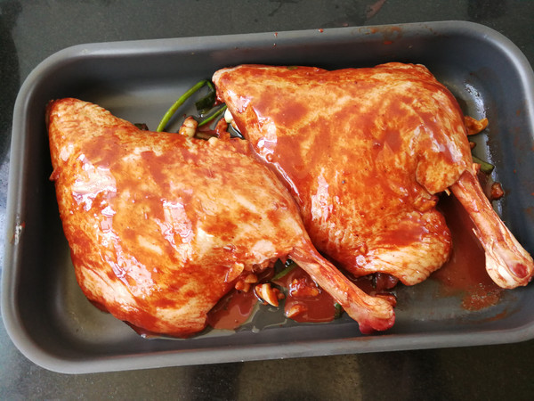 Roasted Duck Leg with Southern Milk Honey Sauce recipe