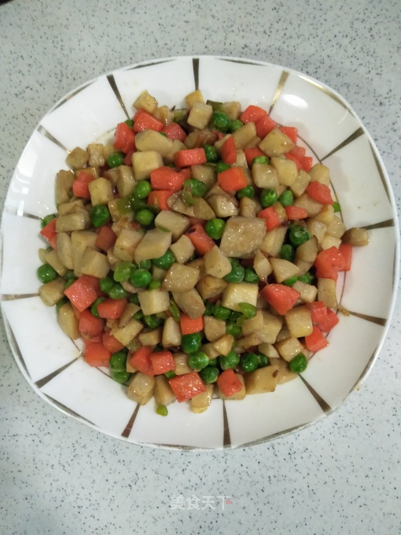 Pleurotus Eryngii Fried Peas recipe