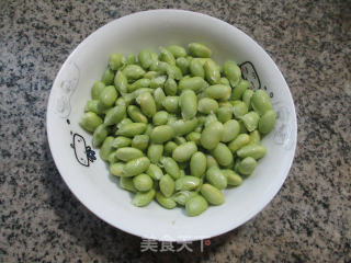 Stir-fried Edamame with Mustard and Bamboo Shoots recipe