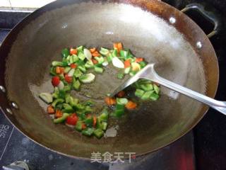 Stir-fried Cantonese Vegetable Stalks with Green and Red Peppers recipe
