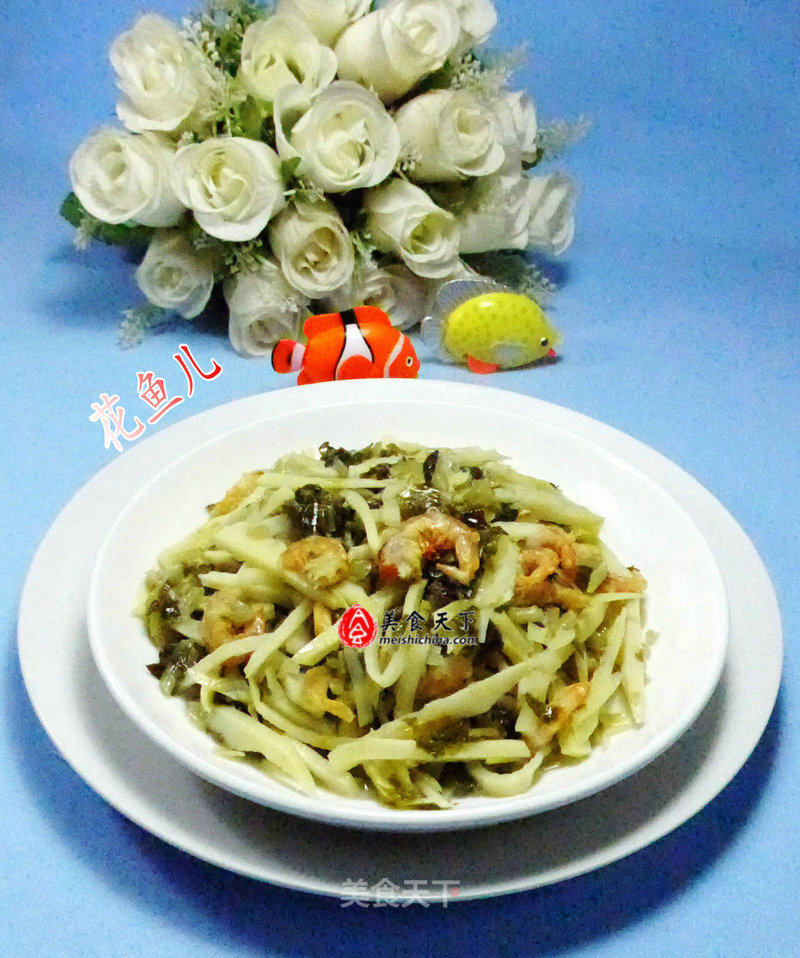 Stir-fried Winter Bamboo Shoots with Kaiyang Pickle recipe