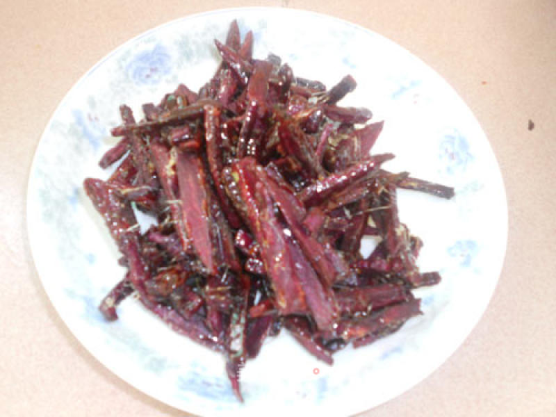 Candied Purple Sweet Potato Strips recipe