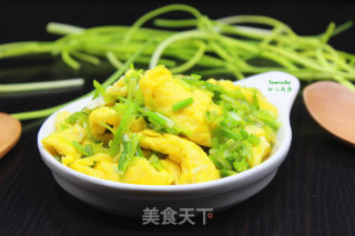 #春食野菜香#wild Onion Fried Egg recipe