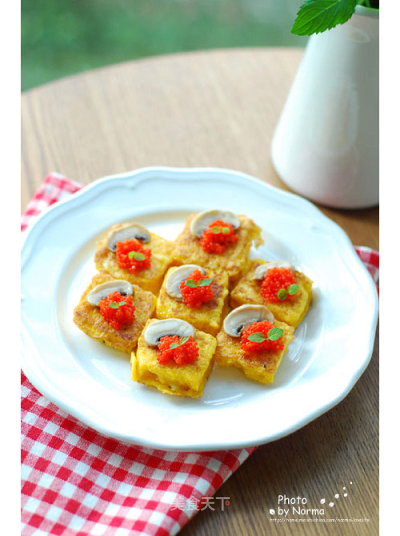 Fish Roe and Egg Fried Toast recipe