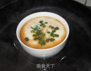 Steamed Egg Custard with Crab Noodles recipe