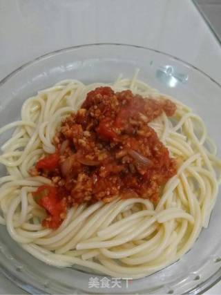 Noodles with Meat Sauce recipe