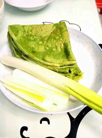 Pancakes with Green Sauce