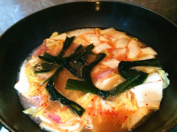 Kimchi Marinated Tofu Pot recipe