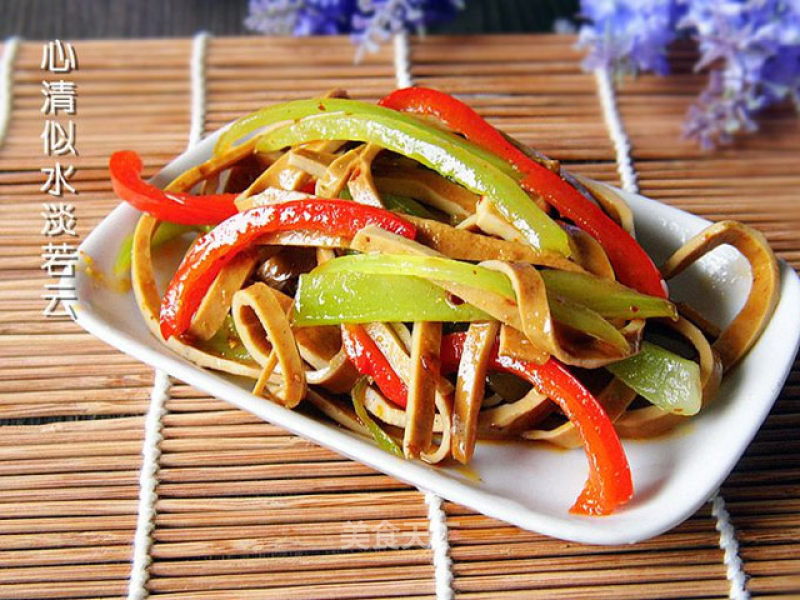 Spicy Lettuce with Dried Bean Curd recipe