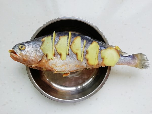 #霸王超市# Steamed Yellow Croaker recipe