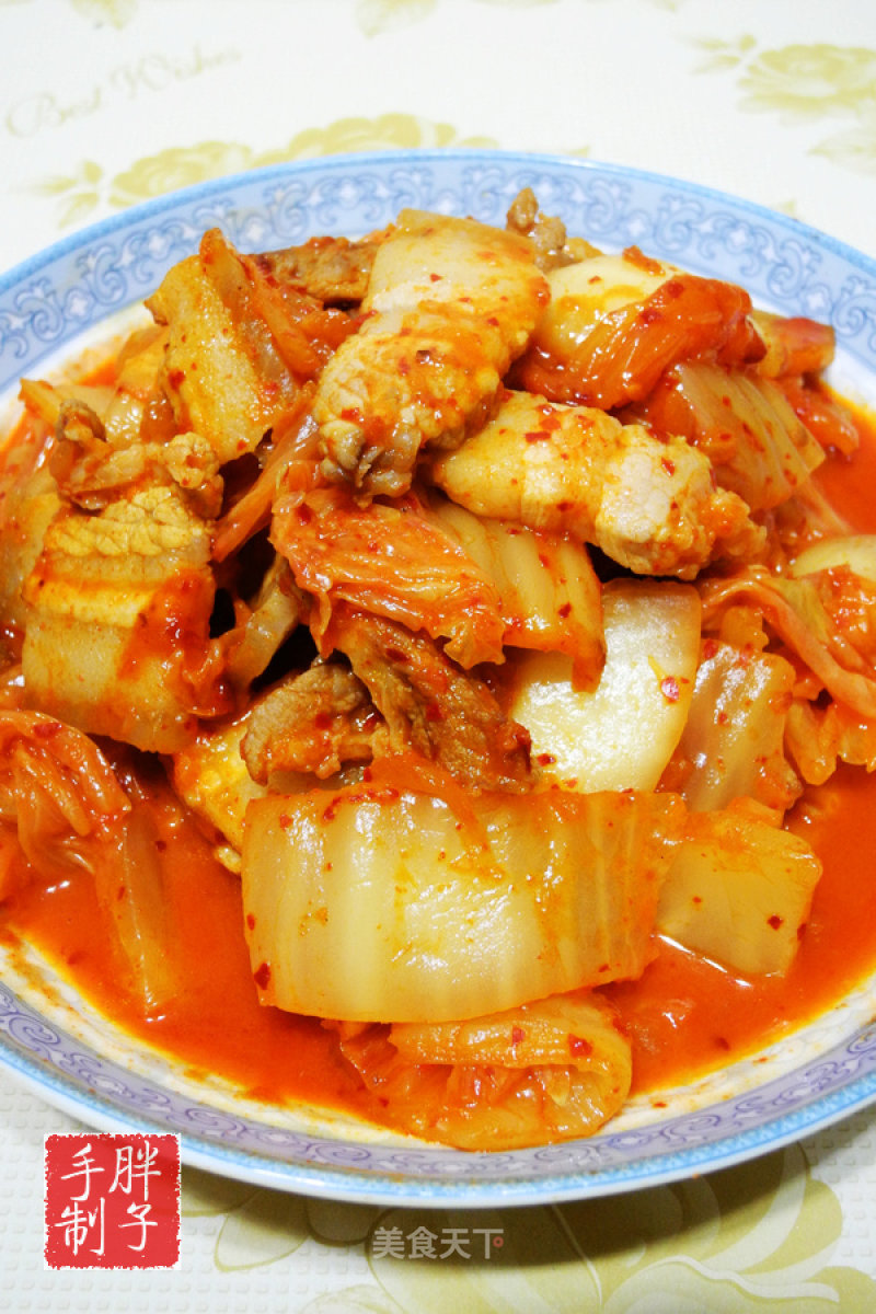 Stir-fried Pork Belly with Spicy Cabbage recipe