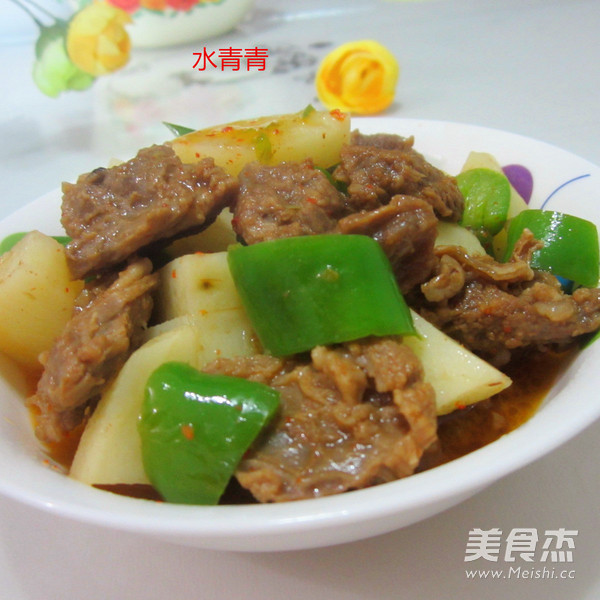 Green Pepper Sirloin and Roasted Potatoes recipe