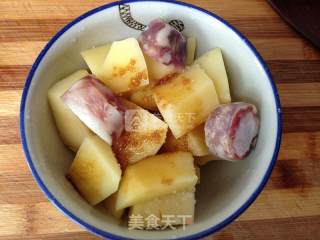 Steamed Potatoes with Sausage recipe