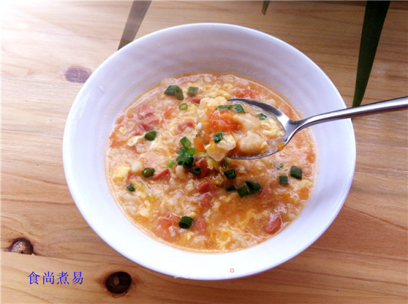 Tomato and Egg Pimple Soup recipe