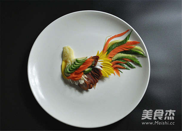 Rooster Announces Dawn Dinner Plate Painting recipe