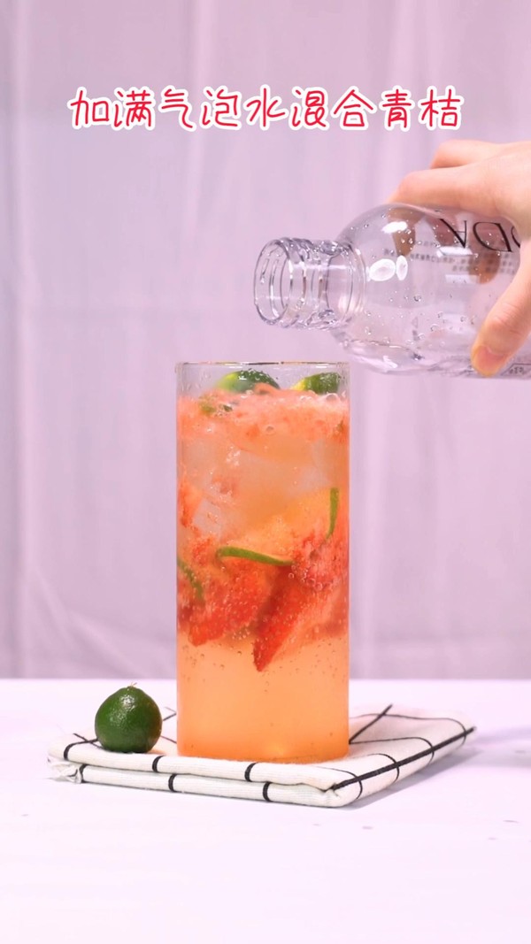 Strawberry Lemon Sparkling Water|hi Tea Same Style recipe