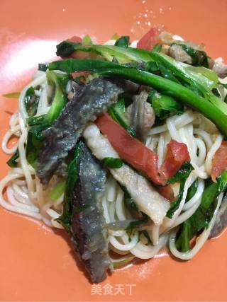 Fried Noodles with Sea Cucumber recipe