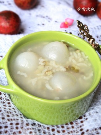 Mung Bean and Lychee Congee