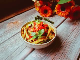 Shredded Eryngii Mushrooms in Cold Dressing recipe