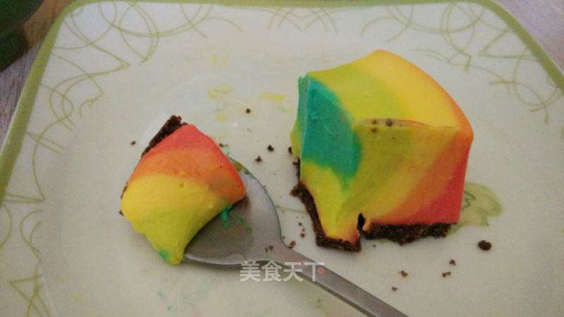 Rainbow Frozen Cheesecake recipe