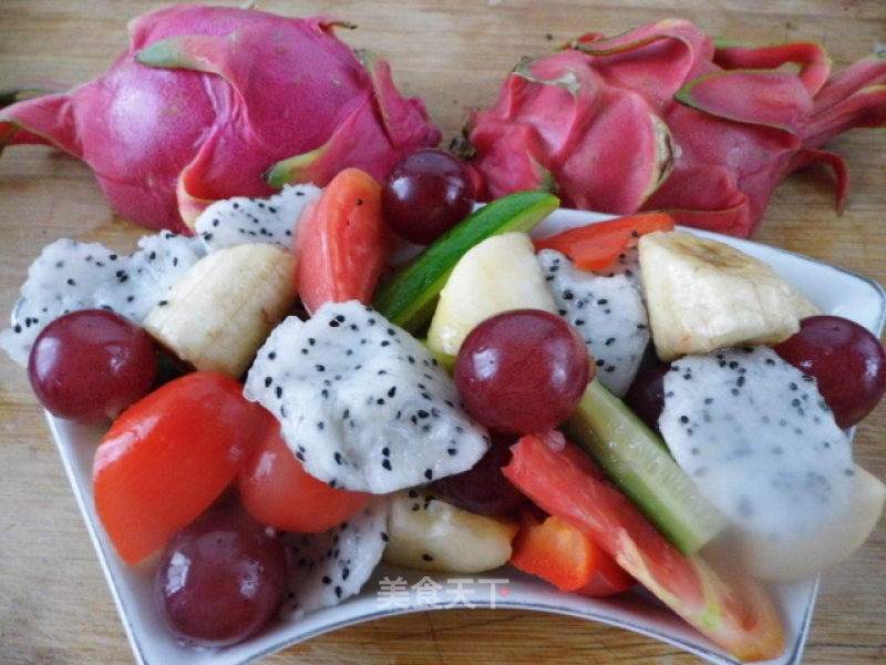 Assorted Fruits and Vegetables with Honey recipe