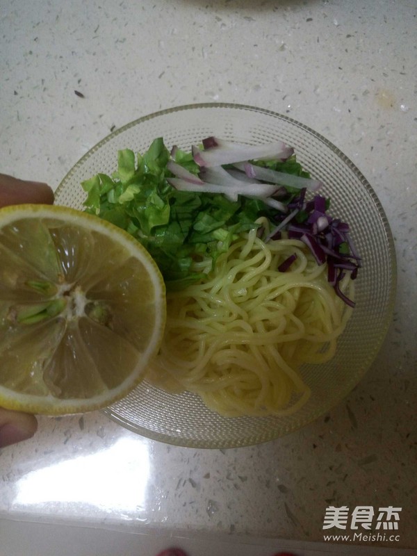 Lavender Vegetable Cold Noodles recipe