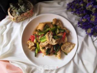 Fried Tofu with Garlic Moss recipe