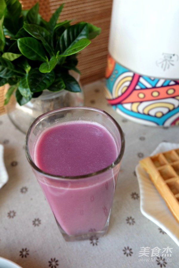 Purple Sweet Potato Rose Oatmeal Soy Milk recipe