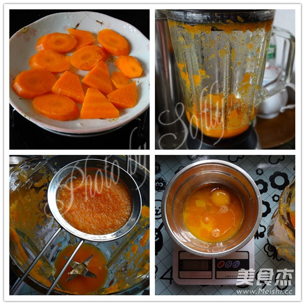 Carrot Cinnamon Chiffon Steamed Cake recipe