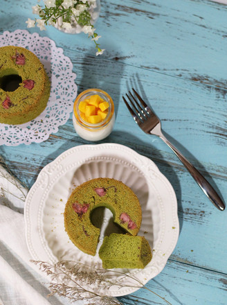 Sakura Matcha Chiffon recipe