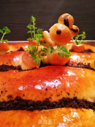 #trust之美#rabbit Pull Carrot Bread [creative Scene Bread] recipe