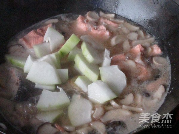 Oatmeal Rice & Salmon Mushroom Soup recipe