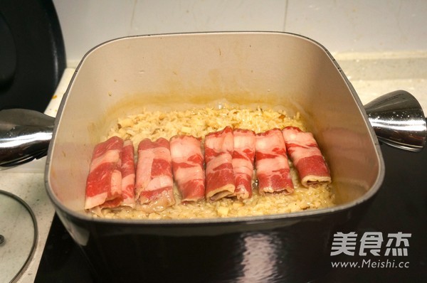 Matsutake Risotto with Wagyu Beef Rolls recipe