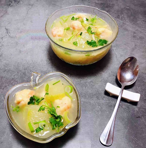 Shrimp, Winter Melon and Enoki Mushroom Soup recipe