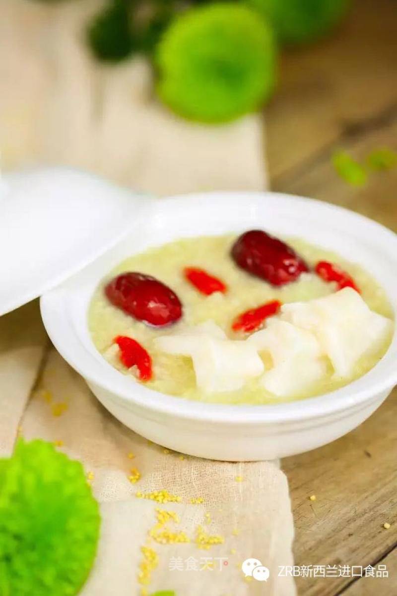 New Zealand Flower Maw Porridge with Red Dates, Wolfberry, Millet recipe