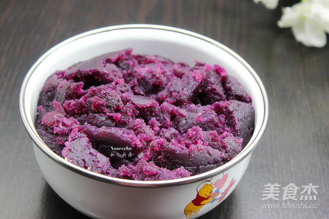 Purple Sweet Potato Snowy Mooncake recipe