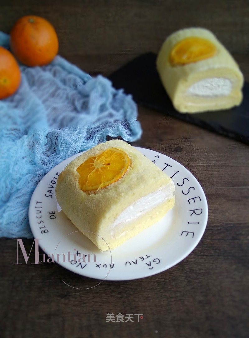 Sweet Orange Cream Cake Roll recipe