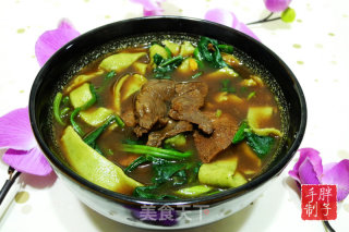 Beef Spinach Noodles recipe