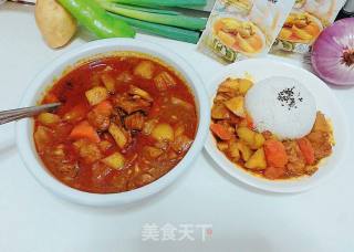 Curry Potato Chicken Rice recipe