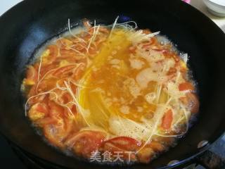 Tomato and Egg Soup Noodle Soup recipe