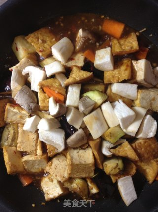 Fried Eggplant Mushrooms with Oil Tofu [traditional Home-cooked Dishes] Freshly Tasted recipe