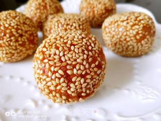 Pumpkin Glutinous Rice Sesame Balls recipe